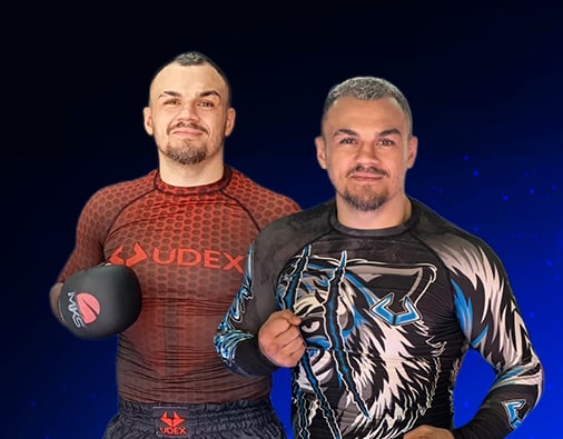 Exemplo de equipe com rash guard